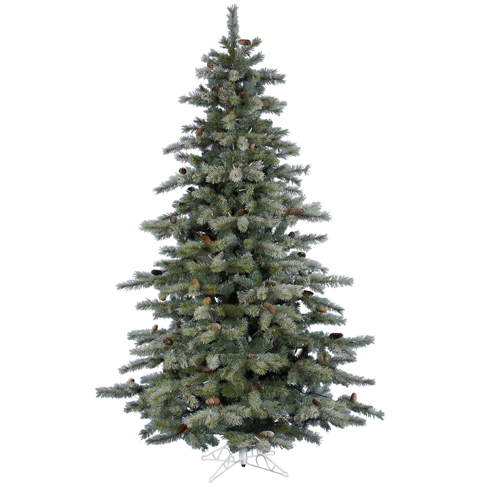 7 5 ft lightly flocked glitter pine cone unlit frosted 7 5 ft lightly flocked glitter pine cone unlit frosted