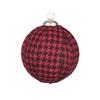 Photograph of 3.25" Red/Black Houndstooth Ball Ornamen
