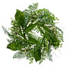 Photograph of 24" White Mini Flowers Greenery Wreath