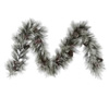 Photograph of 9' x 14" Flocked Ponderosa Garland 90T