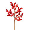 Photograph of 17" Red Flock Berry Outdoor Spray 6/Bg