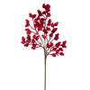 Photograph of 22" Red Flock Berry Outdoor Spray 6/Bg
