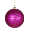 Photograph of 4.75" Cerise Matte-Glitter Ball 3/Box