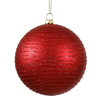 Photograph of 8" Red Matte-Glitter Ball