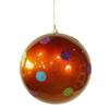 Photograph of 5.5" Burnish Orange Candy Polka Dot Ball