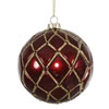 Photograph of 4" Burgundy Candy Glitter Net Ball 6/Bx