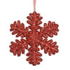 Photograph of 9" Red Glitter Snowflake