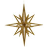 Photograph of 24" Gold 3D Glitter Star