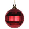 Photograph of 5.5" Red Shiny-Matte Mirror Ball
