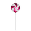 Photograph of 24" Cerise-White Candy Lollipop