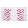 Photograph of 4" Cerise-White Candy Glitter 6/Box