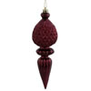 Photograph of 7.5" Burgundy Finial Burg Glitter 3/Box