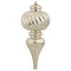 Photograph of 10" Champagne Shiny Mercury Finial 3/Bg