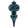 Photograph of 10" Sea Blue Shiny Mercury Finial 3/Bg