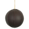 Photograph of 6" Brown Faux Leather Ball 1/Bag
