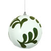 Photograph of 5.5" White Matte Ball Grn Flock Leaf 2Bx