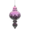 Photograph of 9.5" Plum-Pink Iced Finial Orn 2/Box