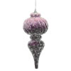 Photograph of 10.25" Plum-Pink Iced Finial Orn 2/Box