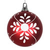 Photograph of 5.5" Red Matte Ball White Floral 2/Box