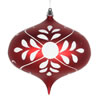 Photograph of 6.5" Red Matte Onion White Floral 1/Box