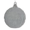 Photograph of 5.5" Gray Flocked Embossed Ball 2/Box