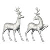 Photograph of 13" Silver Deer w/ Glitter 2/Set