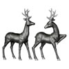 Photograph of 13" Pewter Deer w/ Glitter 2/Set