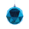 Photograph of 8" Turquoise Shiny Geometric Ball