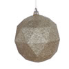 Photograph of 4.75" Gold Glitter Geometric Ball 4/bag