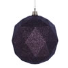 Photograph of 4.75" Mocha Glitter Geometric Ball 4/bag