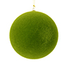 Photograph of 4" Moss Green Flocked Ball Ornament 6/Bg