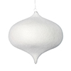 Photograph of 6" White Flocked Onion Ornament 4/Bag