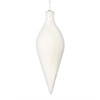 Photograph of 12" White Flocked Oval Finial Orn 3/Bag