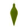 Photograph of 12" Moss Grn Flock Oval Finial Orn 3/Bag