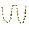 Photograph of 6' Champagne Stripe Ball Ornamnt Garland