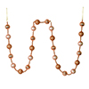 Photograph of 6' Rose Gold Stripe Ball Ornamnt Garland