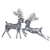 Photograph of 6" Clear Deer/Silver Glitter Orn 6/Pk