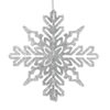 Photograph of 6" Silver 3D Glitter Snowflake 3/Bag