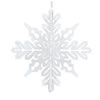 Photograph of 6" White 3D Glitter Snowflake 3/Bag