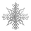 Photograph of 9" Silver 3D Glitter Snowflake 2/Bag