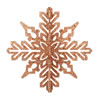 Photograph of 9" Rose Gold 3D Glitter Snowflake 2/Bag