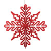 Photograph of 14" Red 3D Glitter Snowflake