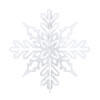 Photograph of 14" White 3D Glitter Snowflake