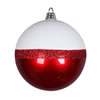 Photograph of 4" Red Candy/White Glitter Ball 6/Bg
