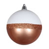 Photograph of 5" Rose Gold Candy/White Glitt Ball 4/Bg