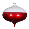Photograph of 8" Red Candy/White Glitter Onion Orn
