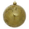 Photograph of 4" Olive Crackle Ball Drilled 6/Bag