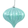 Photograph of 5.7" Seafoam Shiny Onion UV Drilled 3/Bg