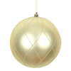 Photograph of 4" Champagne Matt Glitt Swirl Ball 4/Bx
