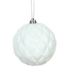 Photograph of 4" White Matte Round Pine Cone 6/Bg